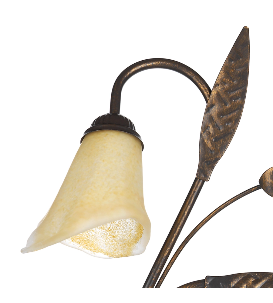 APPLIQUE 2 LUCE ONLI "ALGA" BRONZO E14